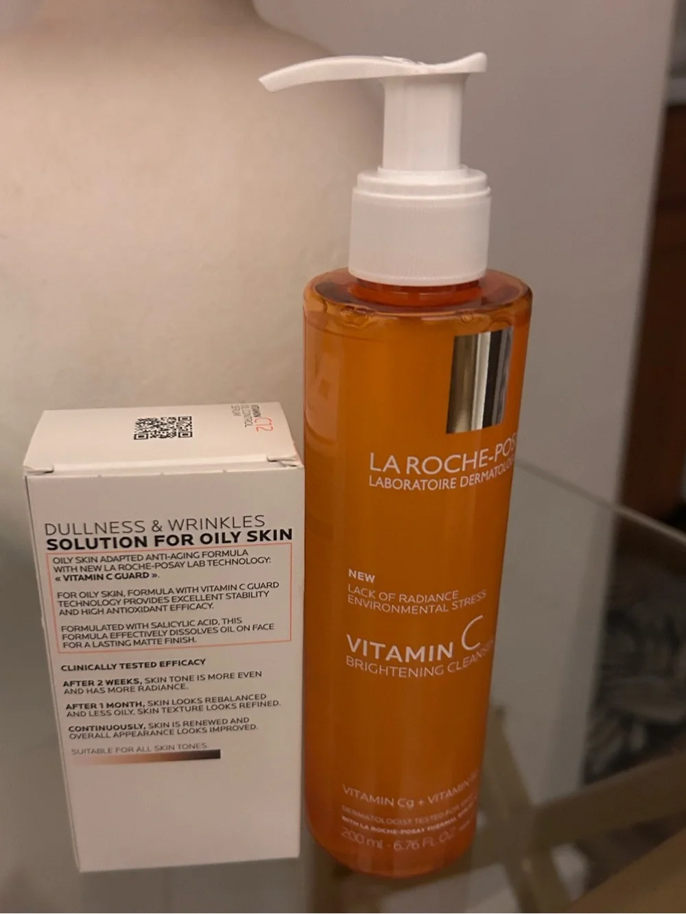 La Roche Posay Vitamin C Skincare Bundle Serum + Cleanser NIB